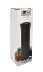 Adhoc Milano Siyah Elektrikli Tuz Karabiber Değirmeni Led Işıklı 20 cm