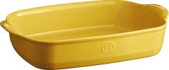 Emile Henry Fırın Kabı Dikdörtgen 36 x 23 cm Mat Sarı/Provence Yellow