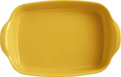 Emile Henry Fırın Kabı Dikdörtgen 36 x 23 cm Mat Sarı/Provence Yellow