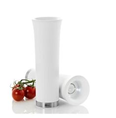 Adhoc Milano Beyaz Elektrikli Tuz Karabiber Değirmeni Led Işıklı 20 cm