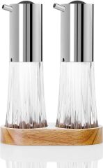 Adhoc Menage Kristal Yağdanlık Sprey Set 2 Parça Ahşap Tepsi