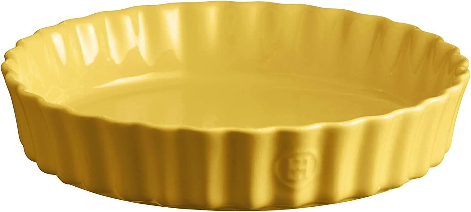 Emile Henry Tart-Börek Fırın Kabı Yuvarlak 24 cm Mat Sarı/Provence Yellow