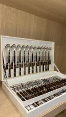 Rivadossi Bamboo Ring Kahverengi 75 Parça Çatal Bıçak Seti