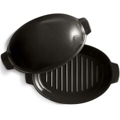 Emile Henry Fırın Kabı Yuvarlak Et/Tavuk/Hindi Pişime 4,5 Lt Antrasit/Charcoal