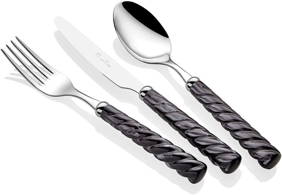 Rivadossi Vito Siyah 75 Parça Çatal Bıçak Seti