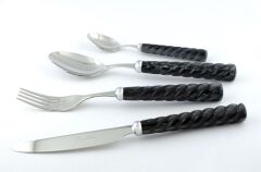 Rivadossi Vito Siyah 75 Parça Çatal Bıçak Seti