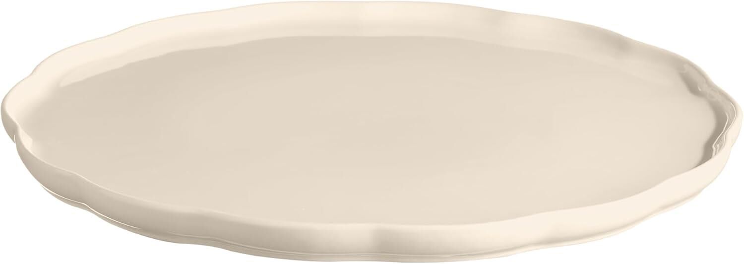 Emile Henry Madeleine Yuvarlak Servis Tabağı 31 cm Ekru / Clay