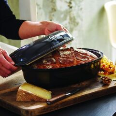 Emile Henry Artisan Ekmek/Fırın Kabı 36*24*16 cm 3,35 l Antrasit