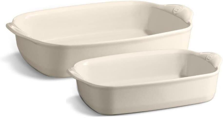 Emile Henry  Fırın Kabı Dikdörtgen 2´li Set (9650&9652) Ekru/Clay - craft box