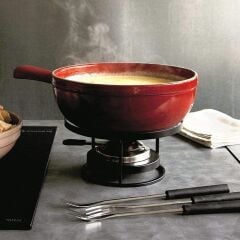 Emile Henry EH Fırın Kabı Yuvarlak Fondü 24 cm Kırmızı/Burgundy -349922