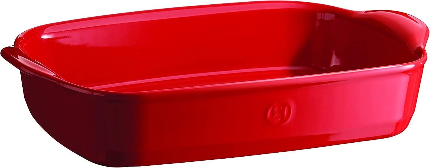 Emile Henry Fırın Kabı Dikdörtgen 36 x 23 cm Kırmızı/Burgundy -349652