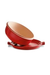 Emile Henry Fırın Kabı Ekmek Yuvarlak 34 cm Kırmızı/Burgundy -349108