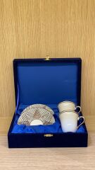 Güral Porselen El Dekoru 2 Kişilik Türk Kahve Fincan Takımı