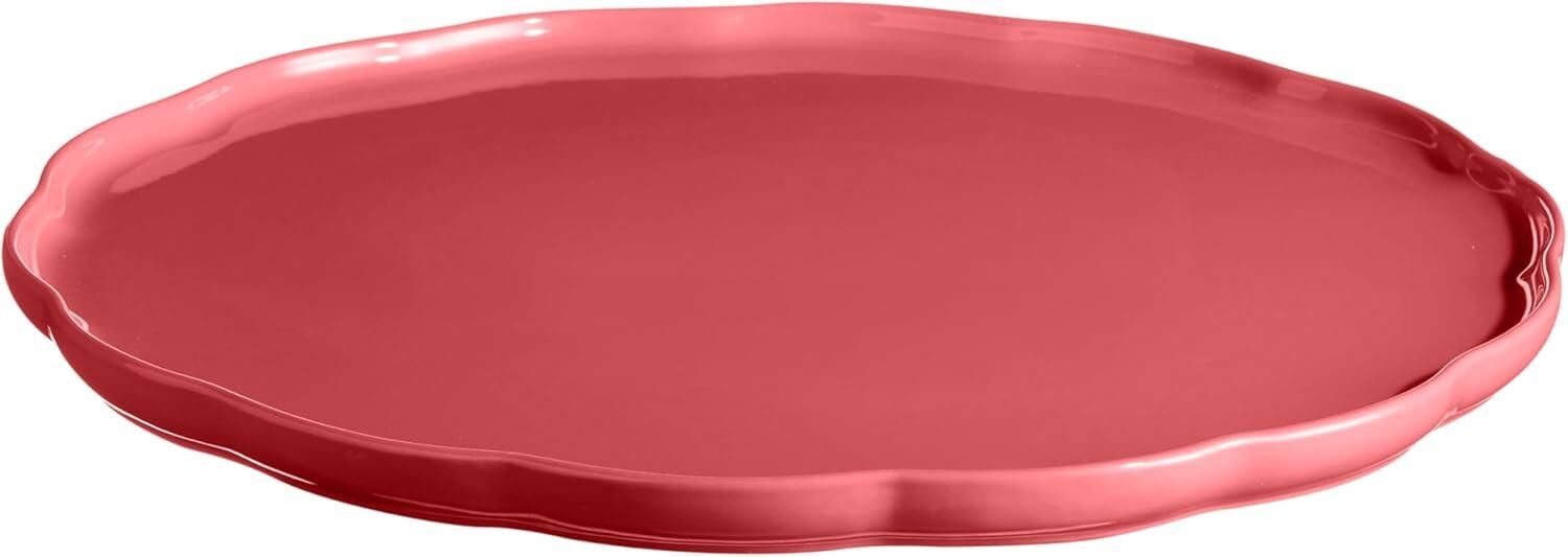 Emile Henry Madeleine Yuvarlak Servis Tabağı 31 cm Pembe/Rose Candy