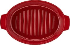 Emile Henry Fırın Kabı Yuvarlak Et/Tavuk/Hindi Pişime 4,5 Lt Kırmızı/Burgundy -348444