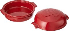 Emile Henry Peynir eritme ve fırın kabı 20 cm Kırmızı/Burgundy - 348417