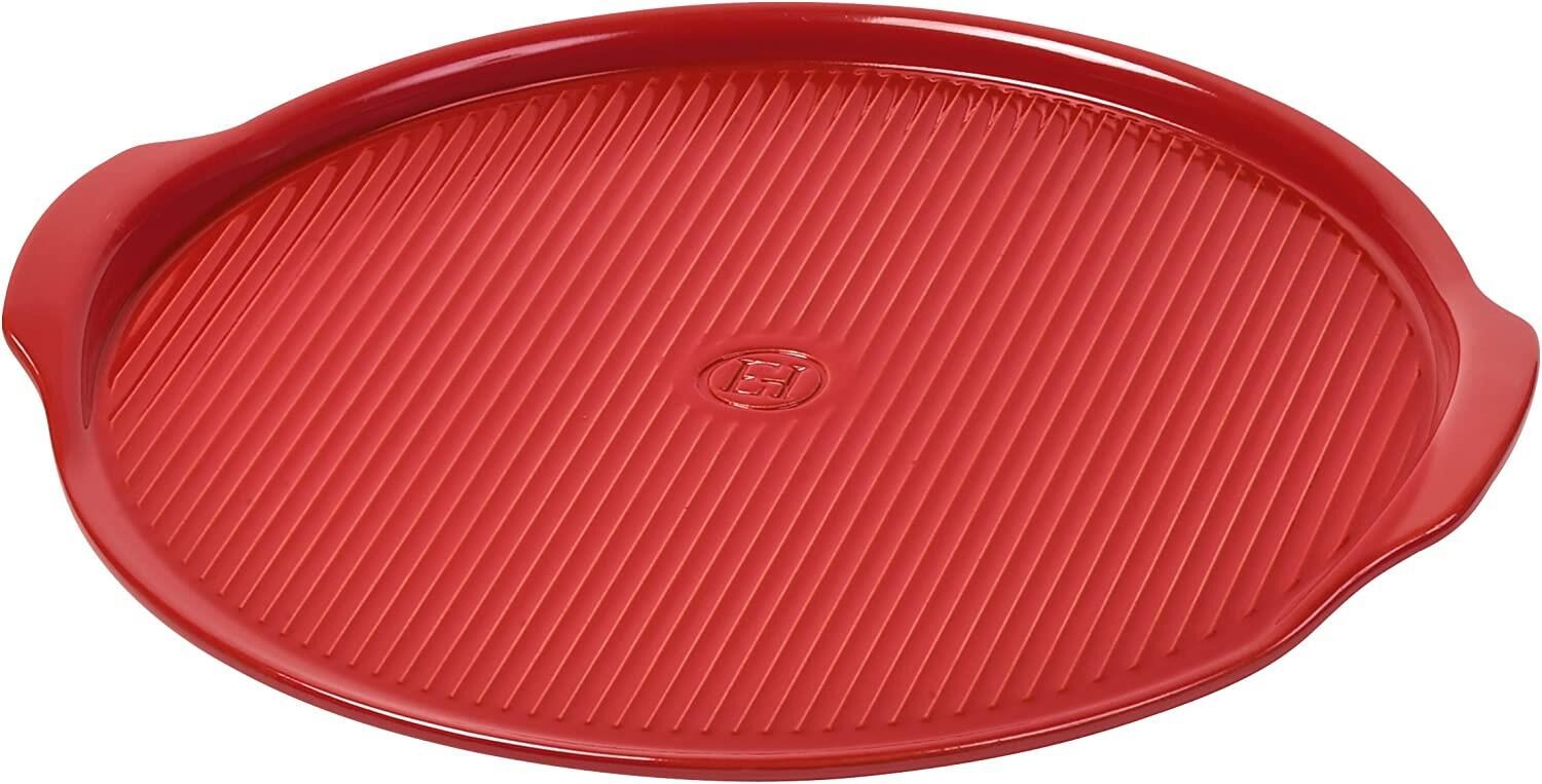 Emile Henry Pizza / Fırın Kabı Yuvarlak 40 cm Kırmızı/Burgundy -347614