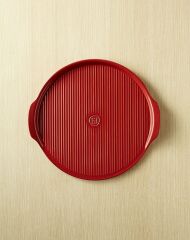 Emile Henry Pizza / Fırın Kabı Yuvarlak 40 cm Kırmızı/Burgundy -347614