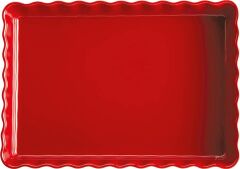 Emile Henry Tart-Börek-Fırın Kabı Dikdörtgen 33 x 24 cm Kırmızı/Burgundy