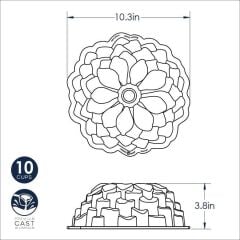 Nordicware Çicek Bundt Kek Kalıbı Bronz