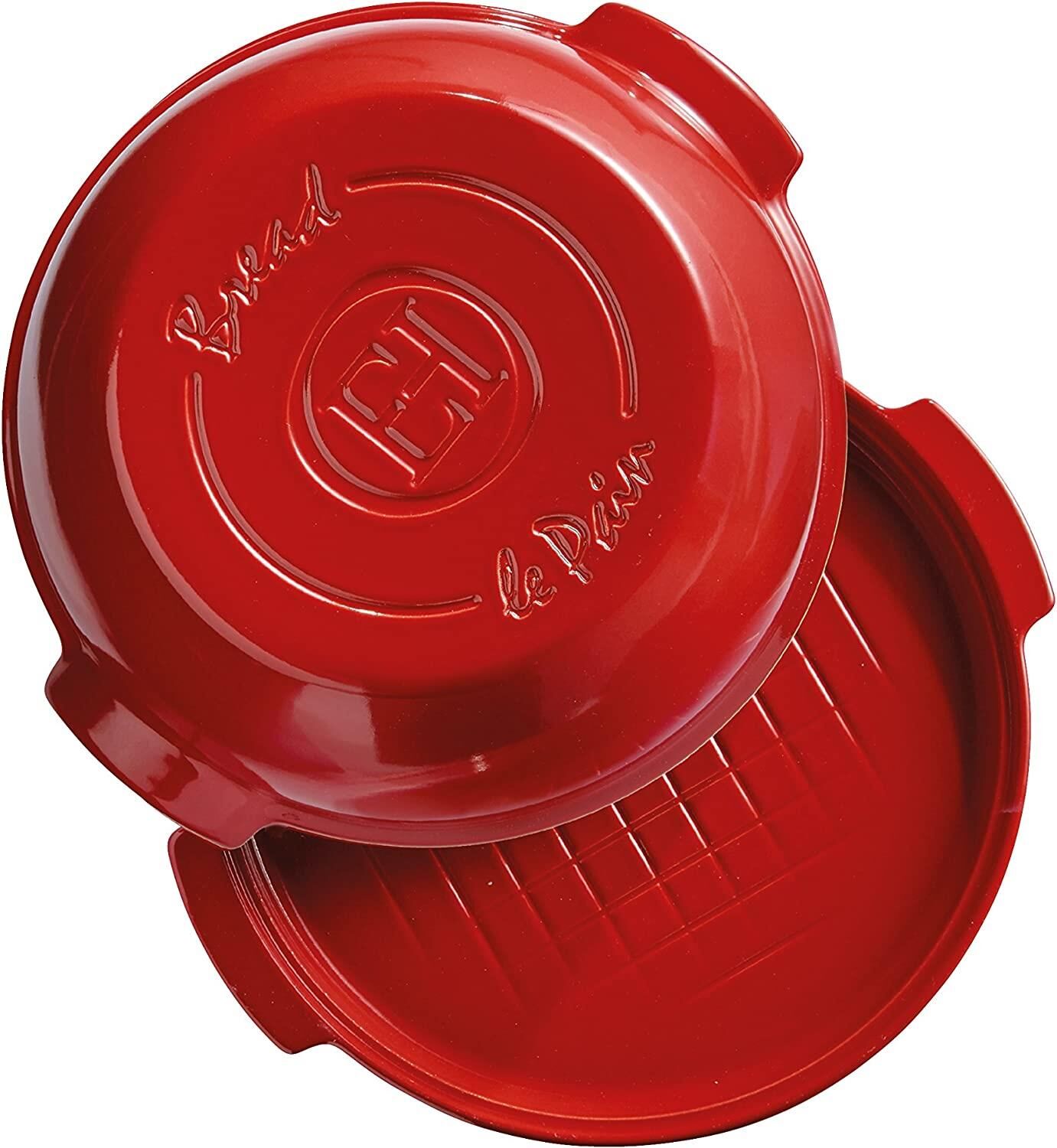 Emile Henry Fırın Kabı Ekmek Yuvarlak 32 cm Kırmızı/Burgundy