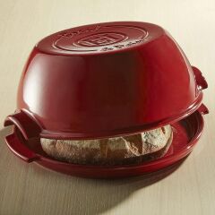 Emile Henry Fırın Kabı Ekmek Yuvarlak 32 cm Kırmızı/Burgundy
