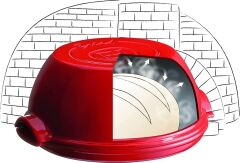 Emile Henry Fırın Kabı Ekmek Yuvarlak 32 cm Kırmızı/Burgundy