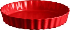Emile Henry Tart-Börek-Flan Kabı Yuvarlak 32 cm Kırmızı/Burgundy