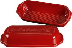 Emile Henry Ekmek/Fırın Kabı Dikdörtgen 39 x 16 cm Kırmızı/Burgundy