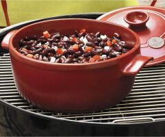 Emile Henry Ateşe Dayanıklı Tencere Yuvarlak 4.0 lt Kırmızı/Burgundy