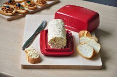 Emile Henry Tereyağlık Dikdörtgen 400 ml Kırmızı/Burgundy