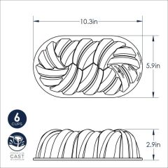 Nordicware 75. Yıl Özel Örgü Kek Kalıbı Gold