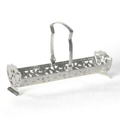 Queen Anne İngiliz Gümüşü Kurabiye,Makaron ve Ekmeklik Sunumluk 23 x 12.5 x 7 cm