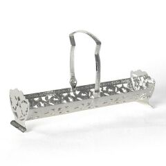 Queen Anne İngiliz Gümüşü Kurabiye,Makaron ve Ekmeklik Sunumluk 23 x 12.5 x 7 cm