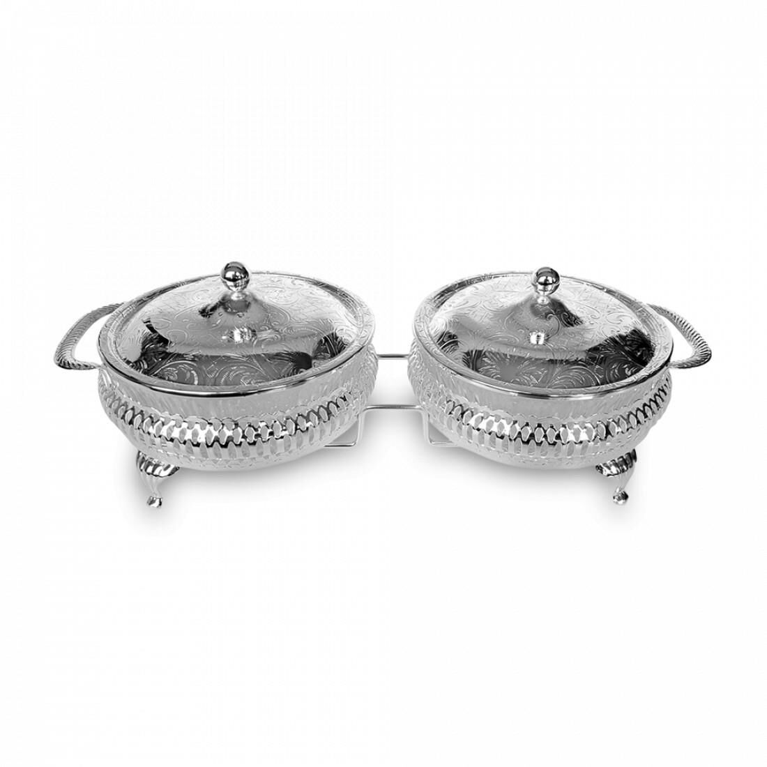 Queen Anne İngiliz Gümüşü Kapaklı Reçellik 2 li