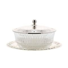 Queen Anne İngiliz Gümüşü Reçellik 10.5 x 11.5 x 8 cm