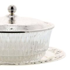 Queen Anne İngiliz Gümüşü Reçellik 10.5 x 11.5 x 8 cm