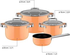 Wmf  Fusiontec Tencere Seti 4 Parça Papaya Turuncu