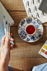 Koleksiyon Sufi Türk Kahve Fincan Seti 6 lı Amazon Mavi