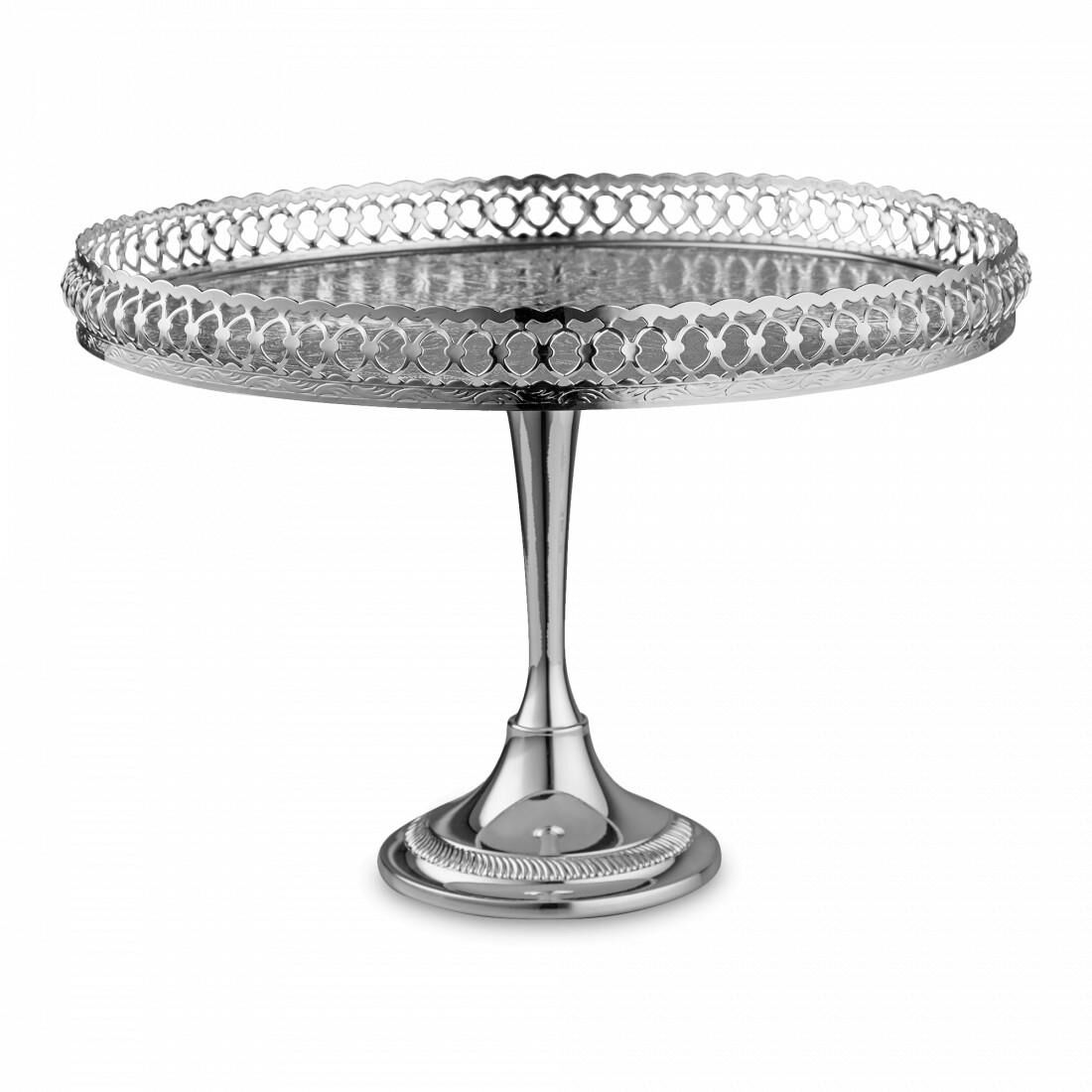 Queen Anne İngiliz Gümüşü Ayaklı Kek Pasta Sunumluk 28 cm