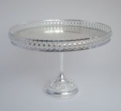 Queen Anne İngiliz Gümüşü Ayaklı Kek Pasta Sunumluk 28 cm
