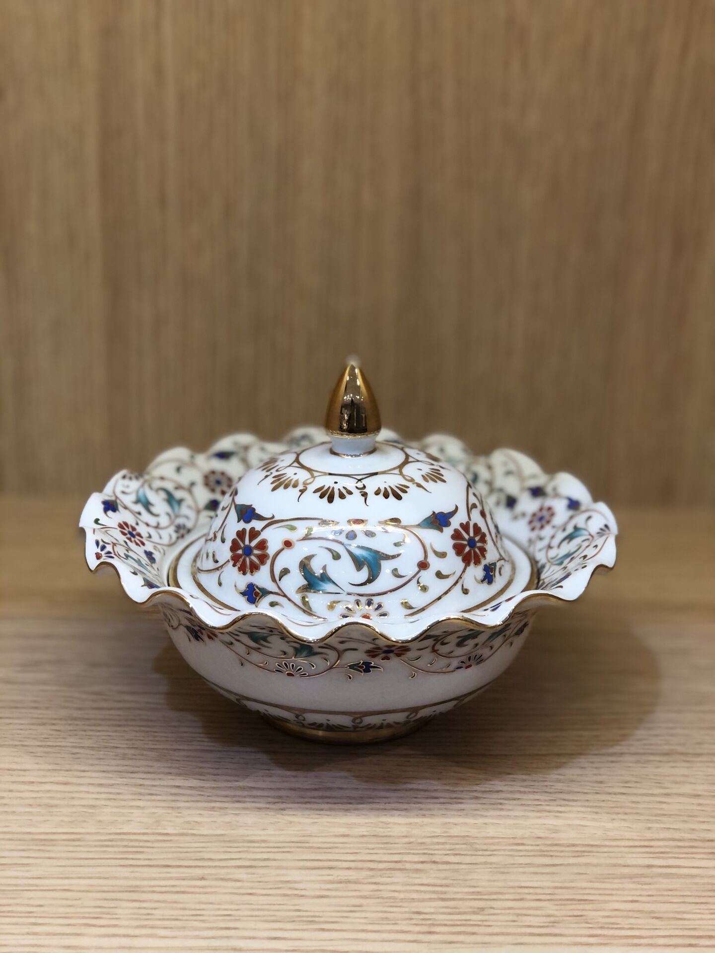 GÜRAL PORSELEN 18 CM ŞEKERLİK EL DEKOR