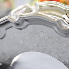 Queen Anne İngiliz Gümüşü Peçetelik 17 x 9 cm