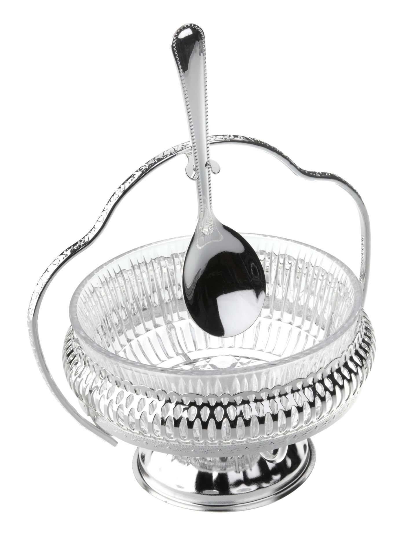 Queen Anne İngiliz Gümüşü Reçellik - Ballık 14.4 x 12.5 cm