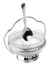 Queen Anne İngiliz Gümüşü Reçellik - Ballık 14.4 x 12.5 cm