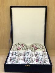 Güral Porselen Altın Yaldızlı El Dekoru 6 Kişilik Türk Kahve Fincan Takımı