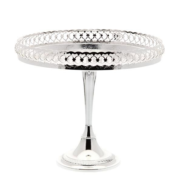 Queen Anne İngiliz Gümüşü Ayaklı Kek Pasta Sunumluk 23 cm