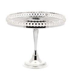 Queen Anne İngiliz Gümüşü Ayaklı Kek Pasta Sunumluk 23 cm