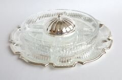 Queen Anne İngiliz Gümüşü Beş Bölmeli Tepsili Servislik