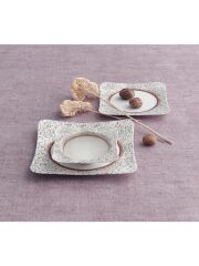 GÜRAL SPİNOZA 24 PARÇA 6 KİŞİLİK KARE BONE YEMEK TAKIMI 41008591